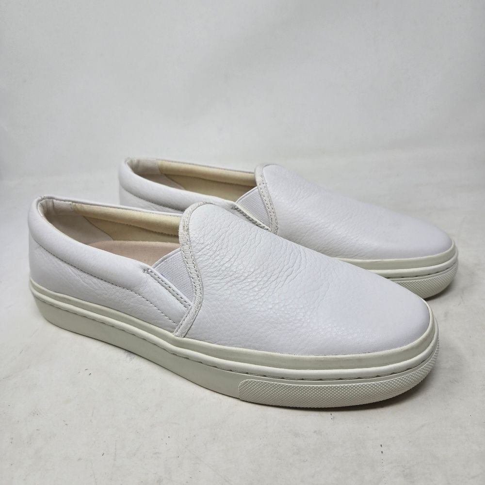 SOLUDOS Ibizia White Leather Slip-On Sneakers Size 8.5 NWOT